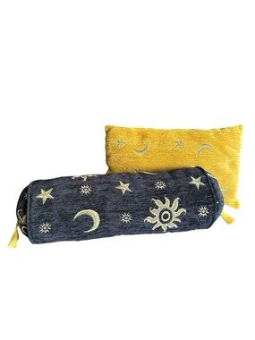 Vintage 90s Celestial Sun & Moon Tapestry Pillow Set Unbranded